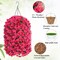Artificial Hanging Flowers for Outdoors, Fake Hanging Plants with Baskets, Silk Faux Flowers UV Resistant for Planters Home Patio Porch Spring Decoration
